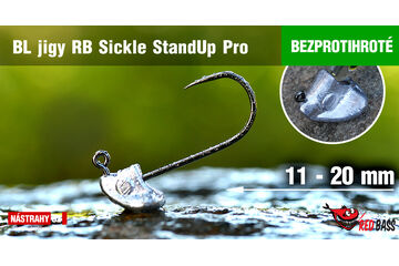 Bezprotihroté neváznoucí jigy REDBASS StandUp Pro Sickle